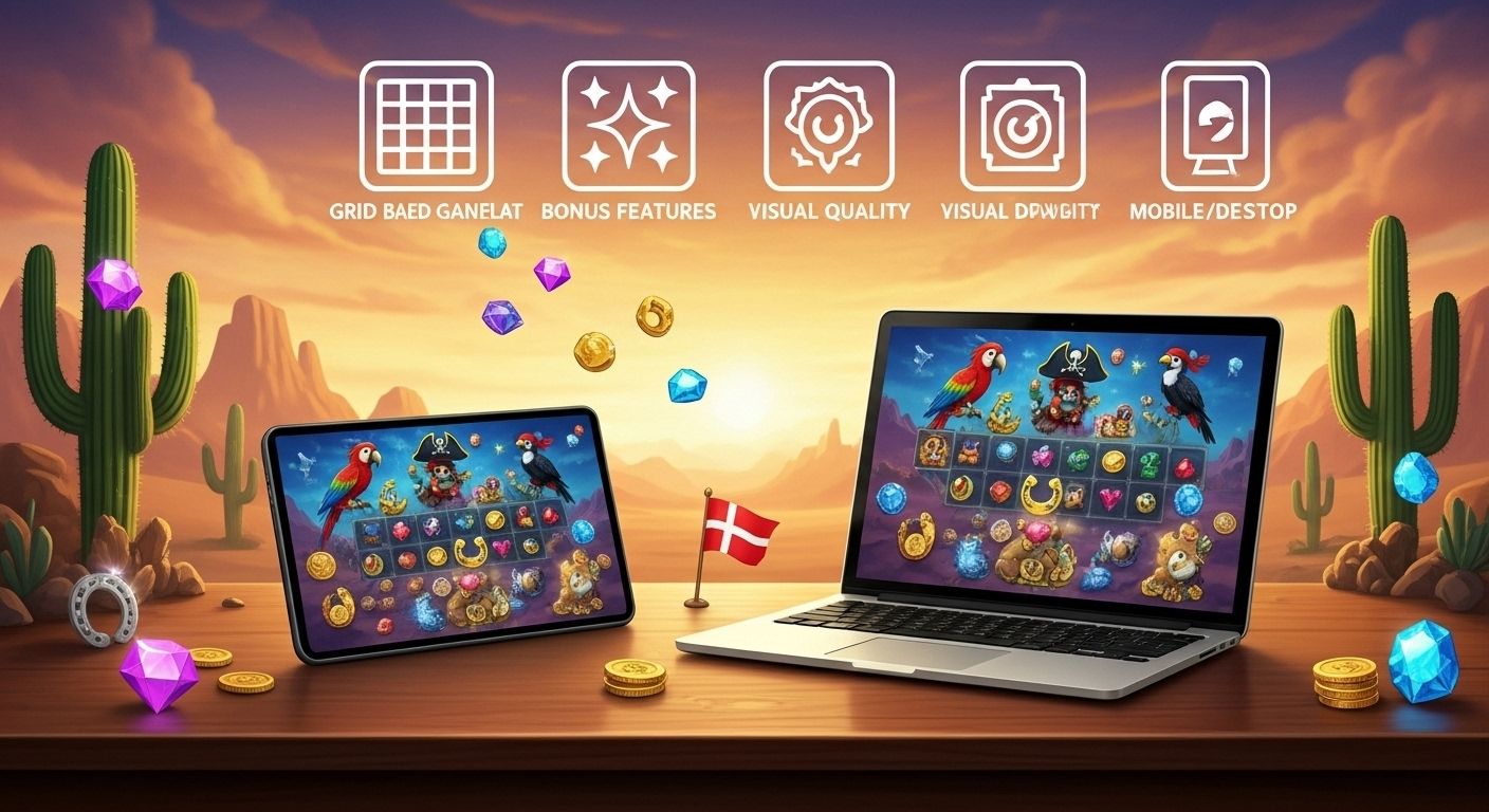 Illustrasjón av fýra týdningarmiklar fyrimunir í Pirots 3 við danska flagg